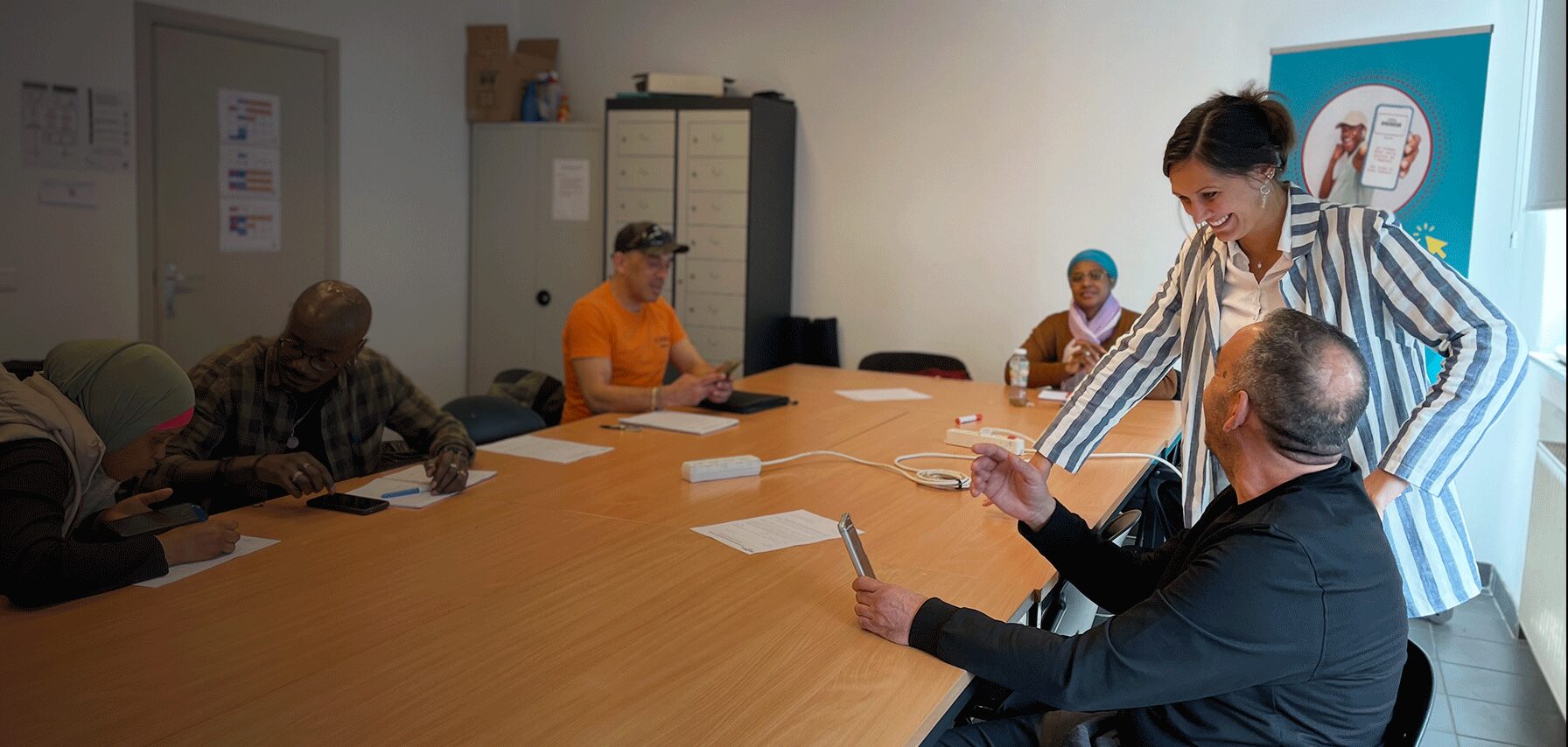 groupe de participants à l'atelier smartphone de l'EPN